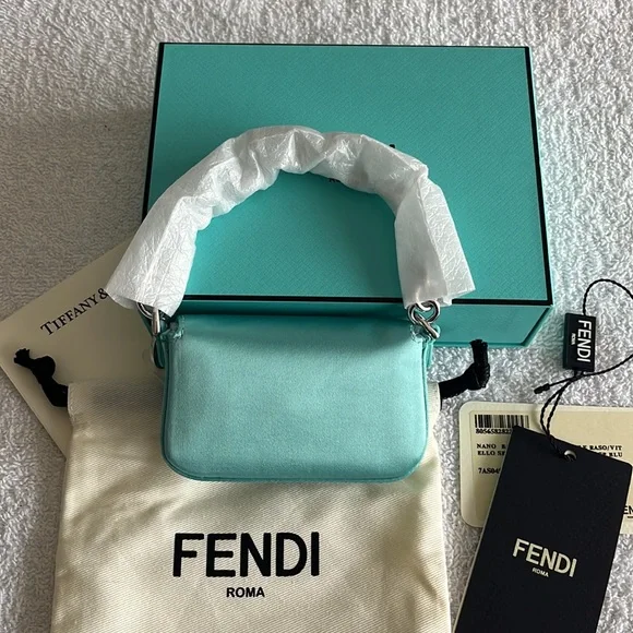 Fendi x Tiffany & Co. Nano Baguette Satin Charm Bag - Picture 8 of 17